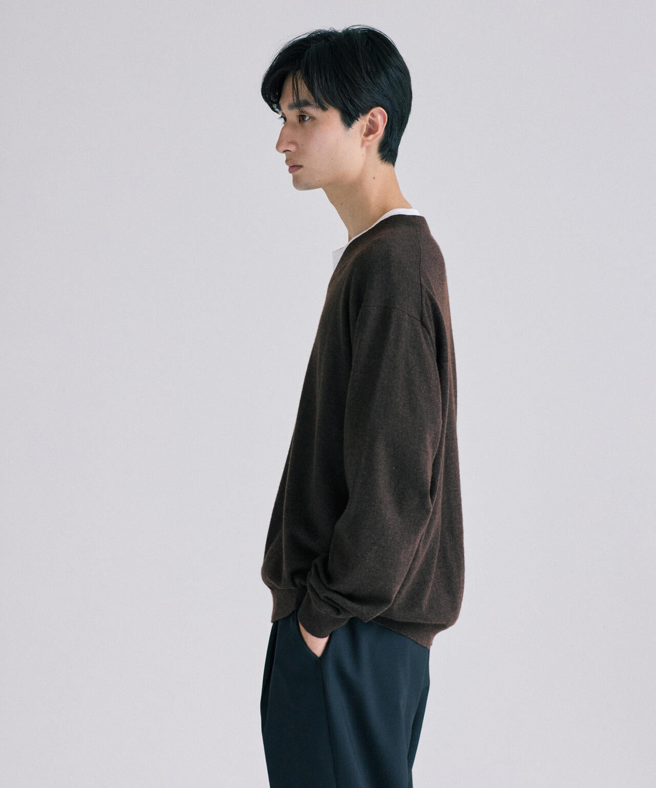 ATON / COTTON YAK KNIT V-NECK SWEATER | THE LIBRARY（ザ ライブ