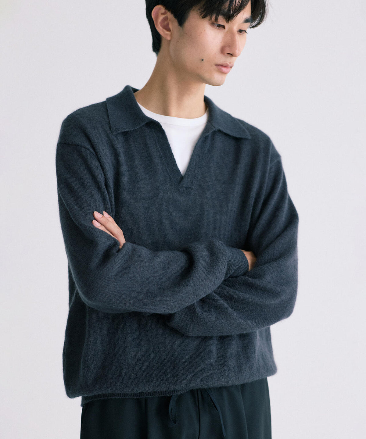 Yonetomi / [UNISEX] SUPER KID MOHAIR COTTON KNIT PULL OVER