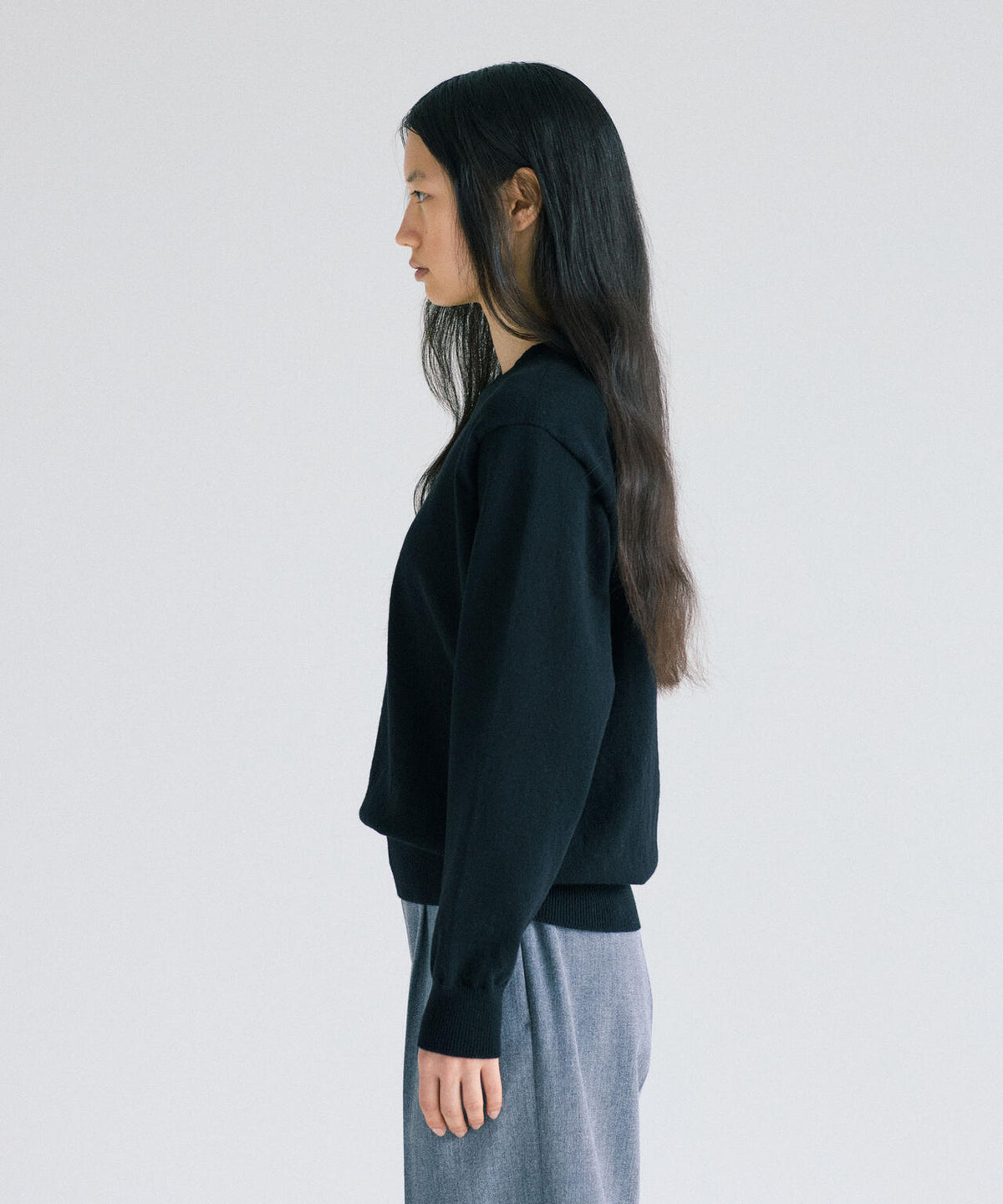 Yonetomi / [UNISEX] RIGID CASHMERE SWEATER Crew Neck Pullover - RAW