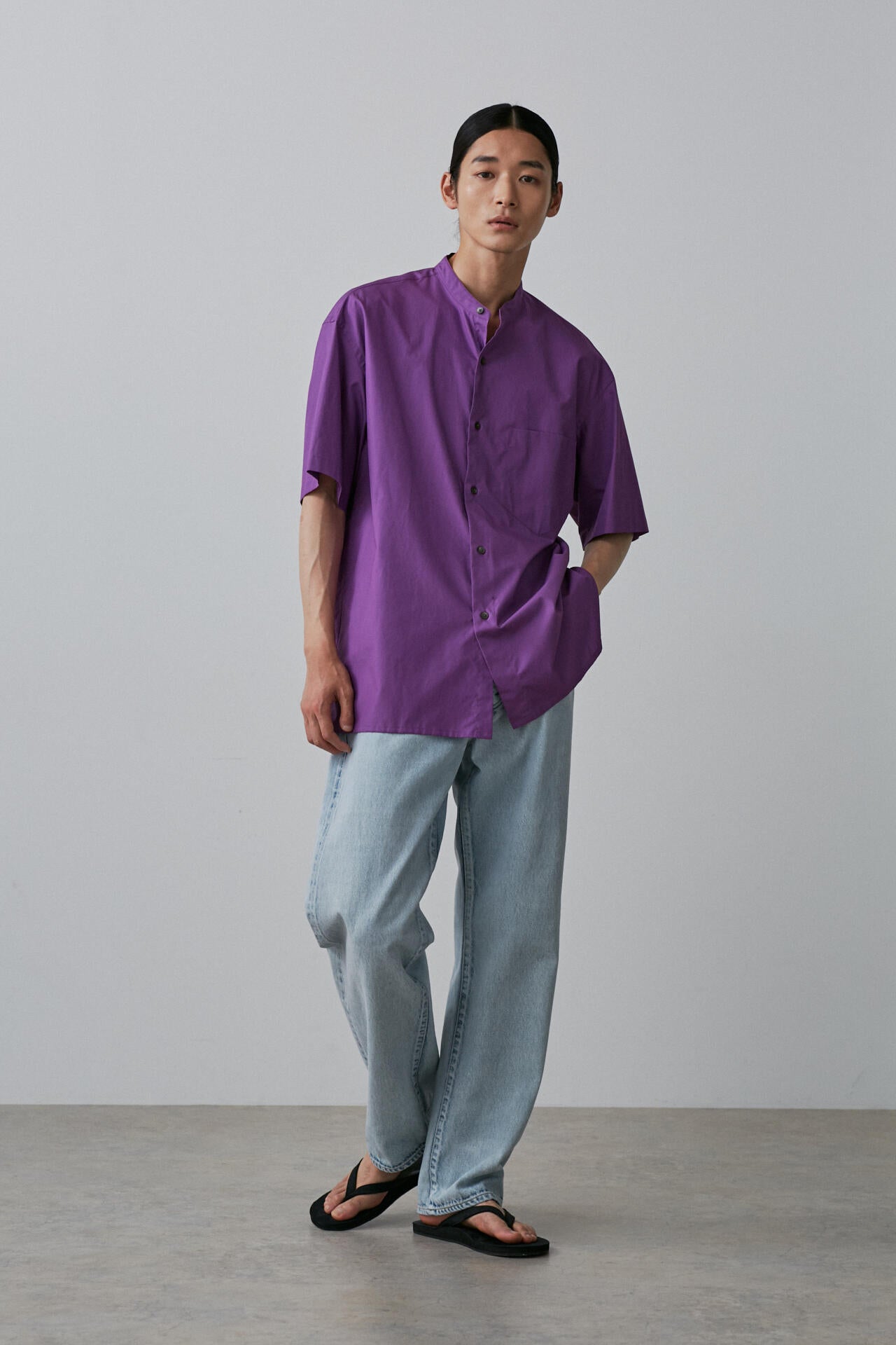 YLEVE / 13.5oz DENIM STRAIGHT FADE