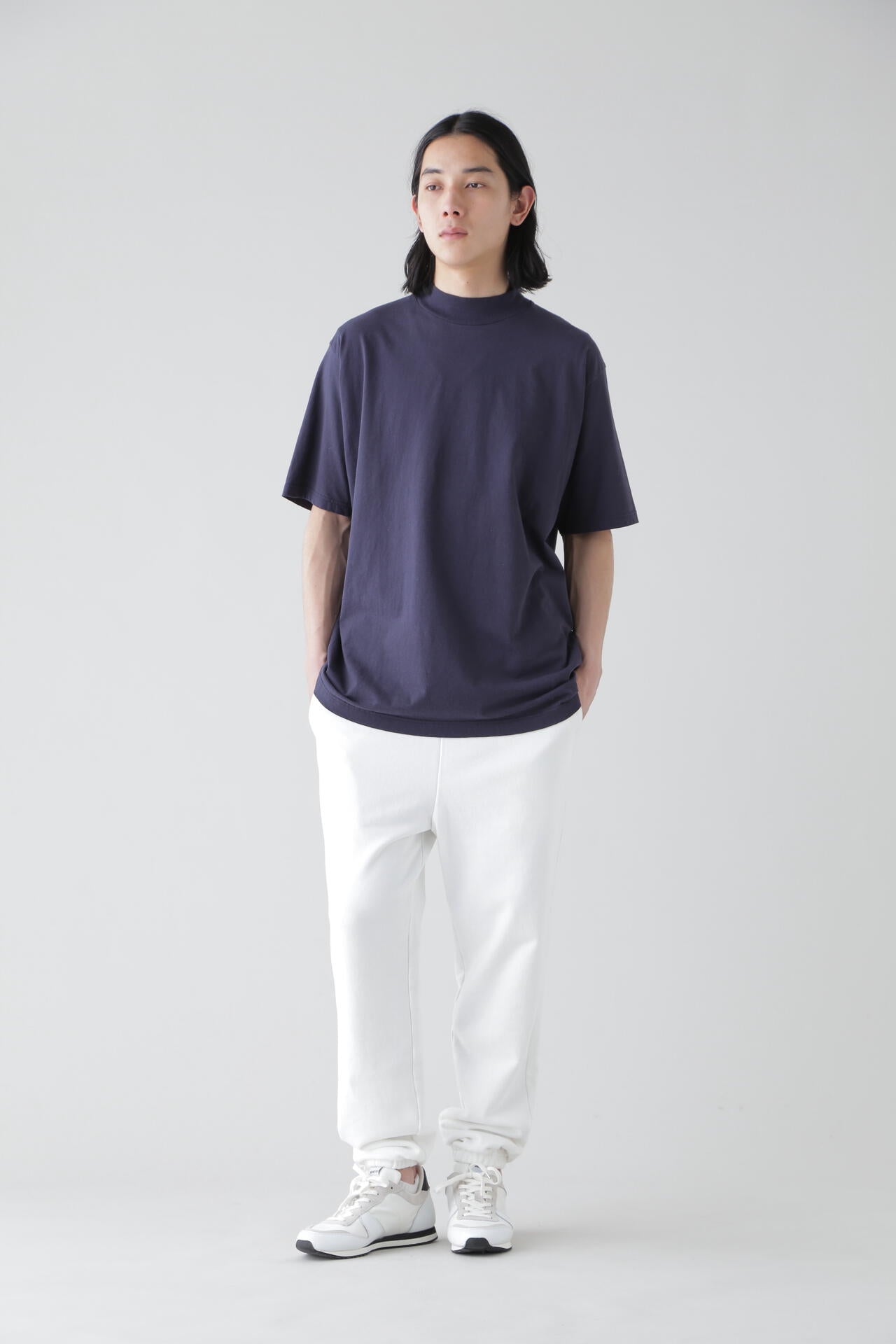 Ｙ / ORGANIC COTTON JERSEY MOCK NECK S/S T