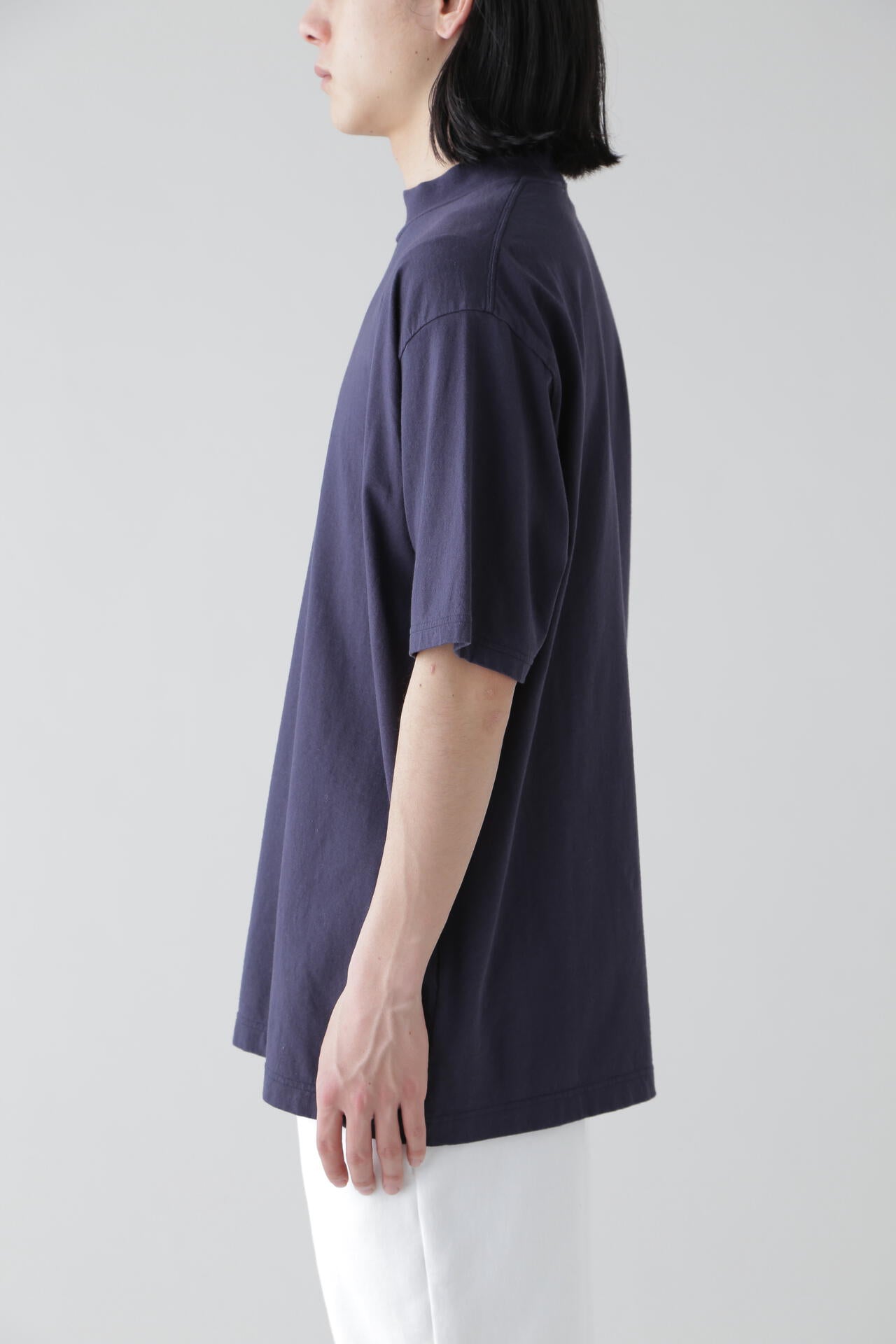 Ｙ / ORGANIC COTTON JERSEY MOCK NECK S/S T