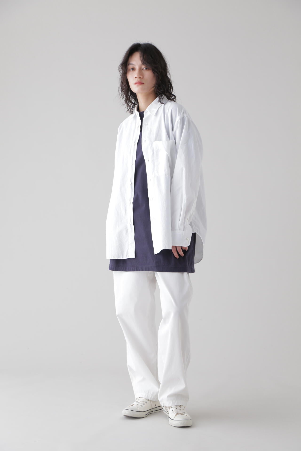 Ｙ / ORGANIC COTTON JERSEY MOCK NECK S/S T