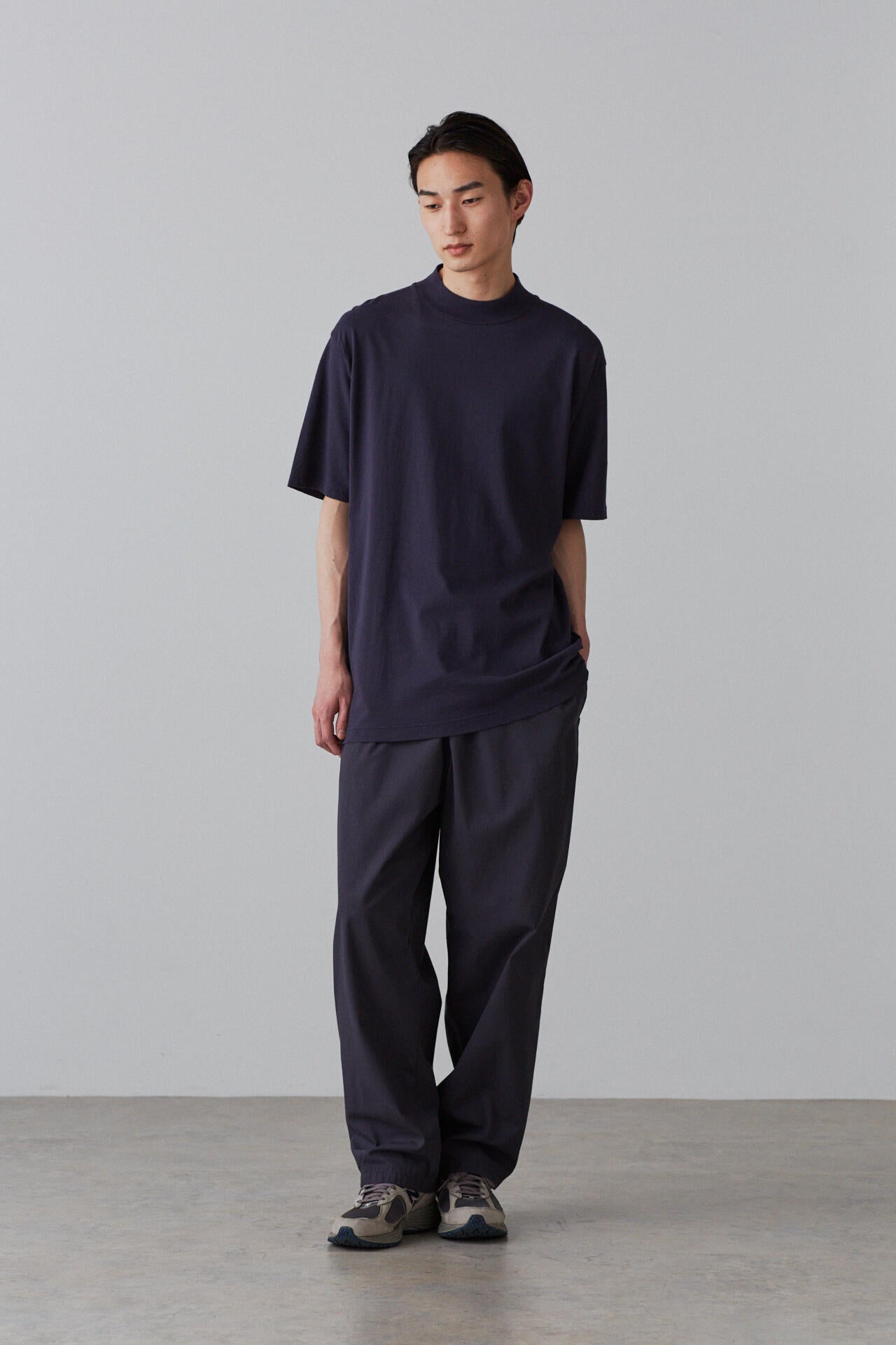 Ｙ / ORGANIC COTTON JERSEY MOCK NECK S/S T