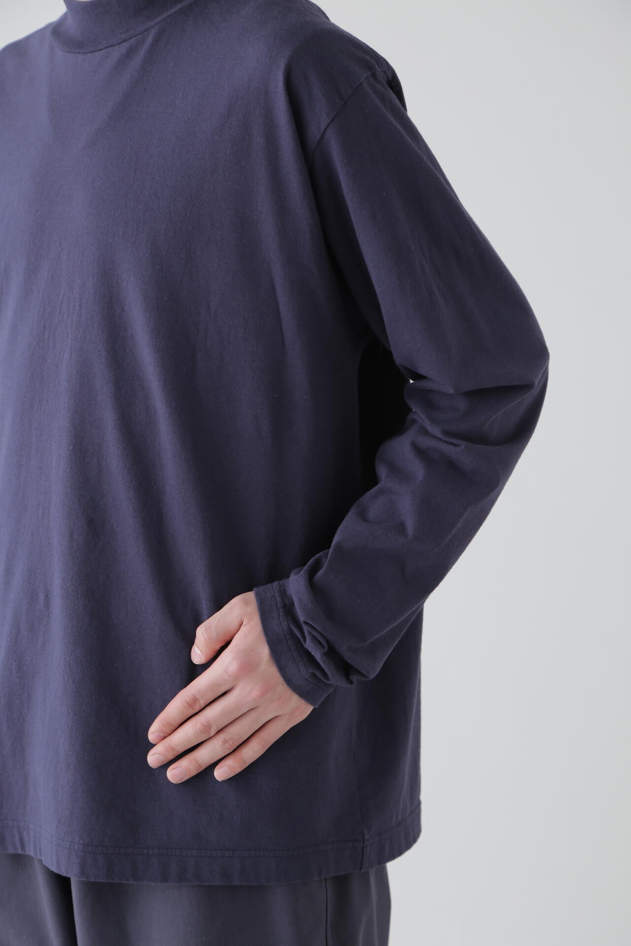 Ｙ / ORGANIC COTTON JERSEY MOCK NECK L/S T