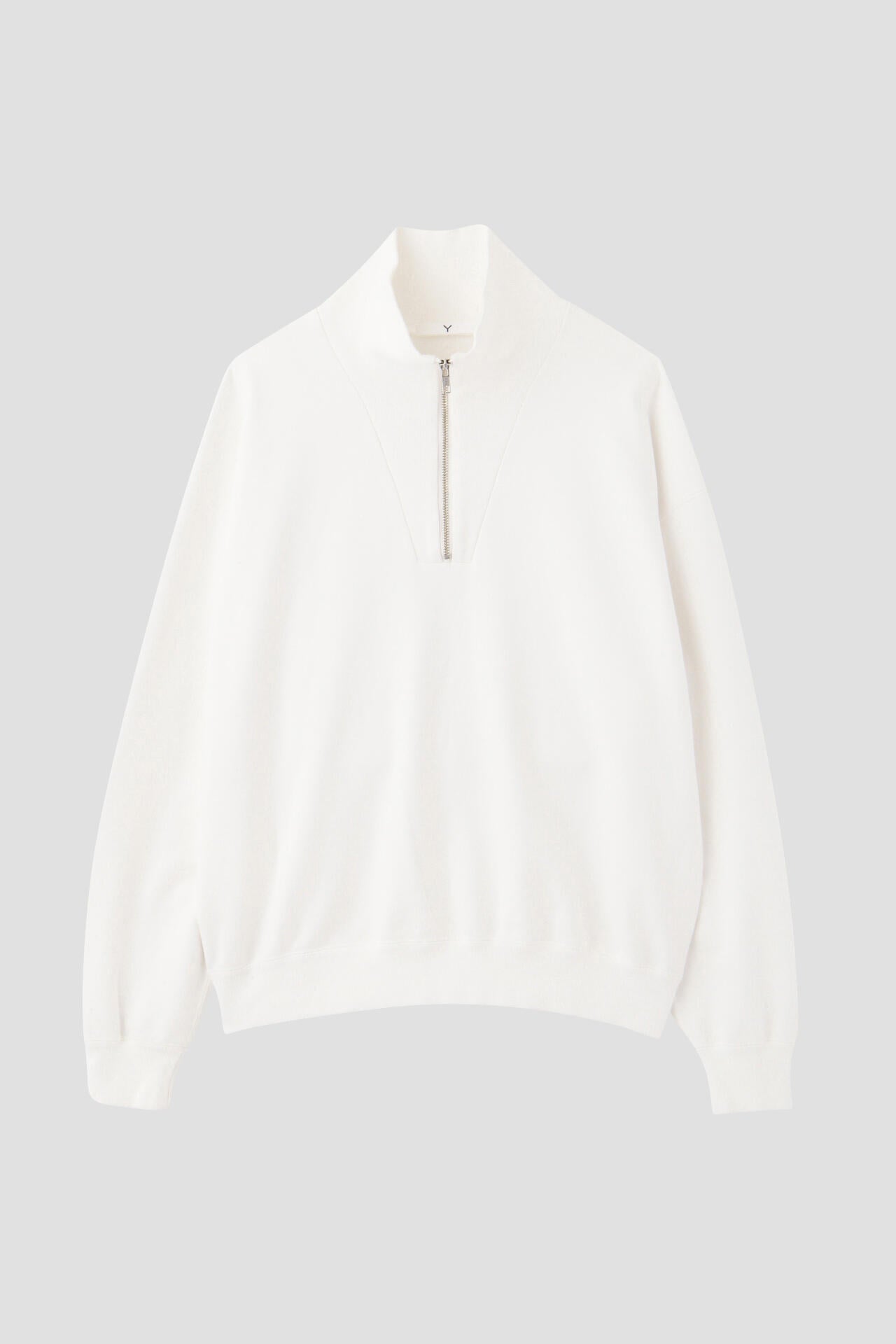 Ｙ / ORGANIC COTTON BLEND HEAVY WEIGHT FLEECE HALF ZIP