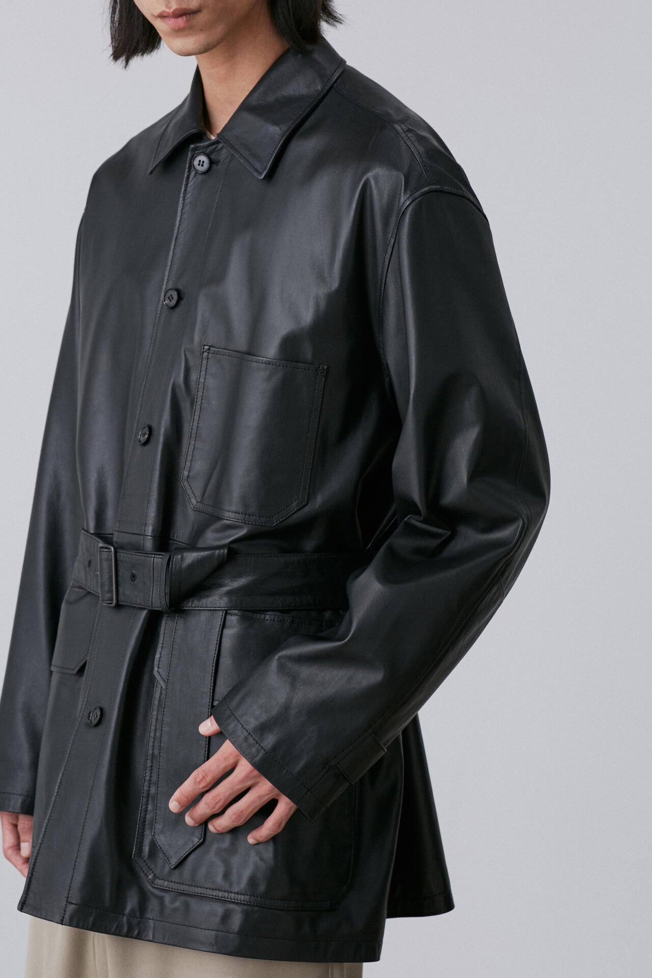 YLÈVE / GLOVE SHEEP LEATHER COVERALL JACKET | YLÈVE（イレーヴ