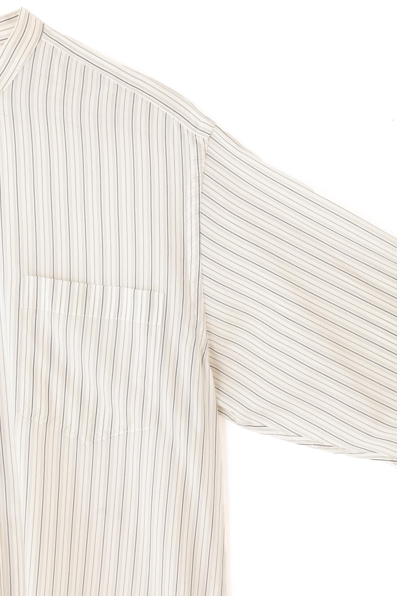 YLEVE / ACETATE CUPRA STAND COLLAR SHIRT