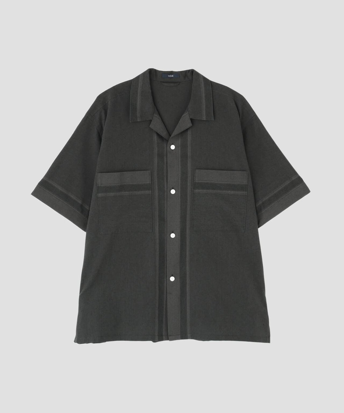 YLEVE / DOBBY STRIPE CHAMBRAY OPEN COLLAR SHIRT | YLÈVE（イレーヴ 