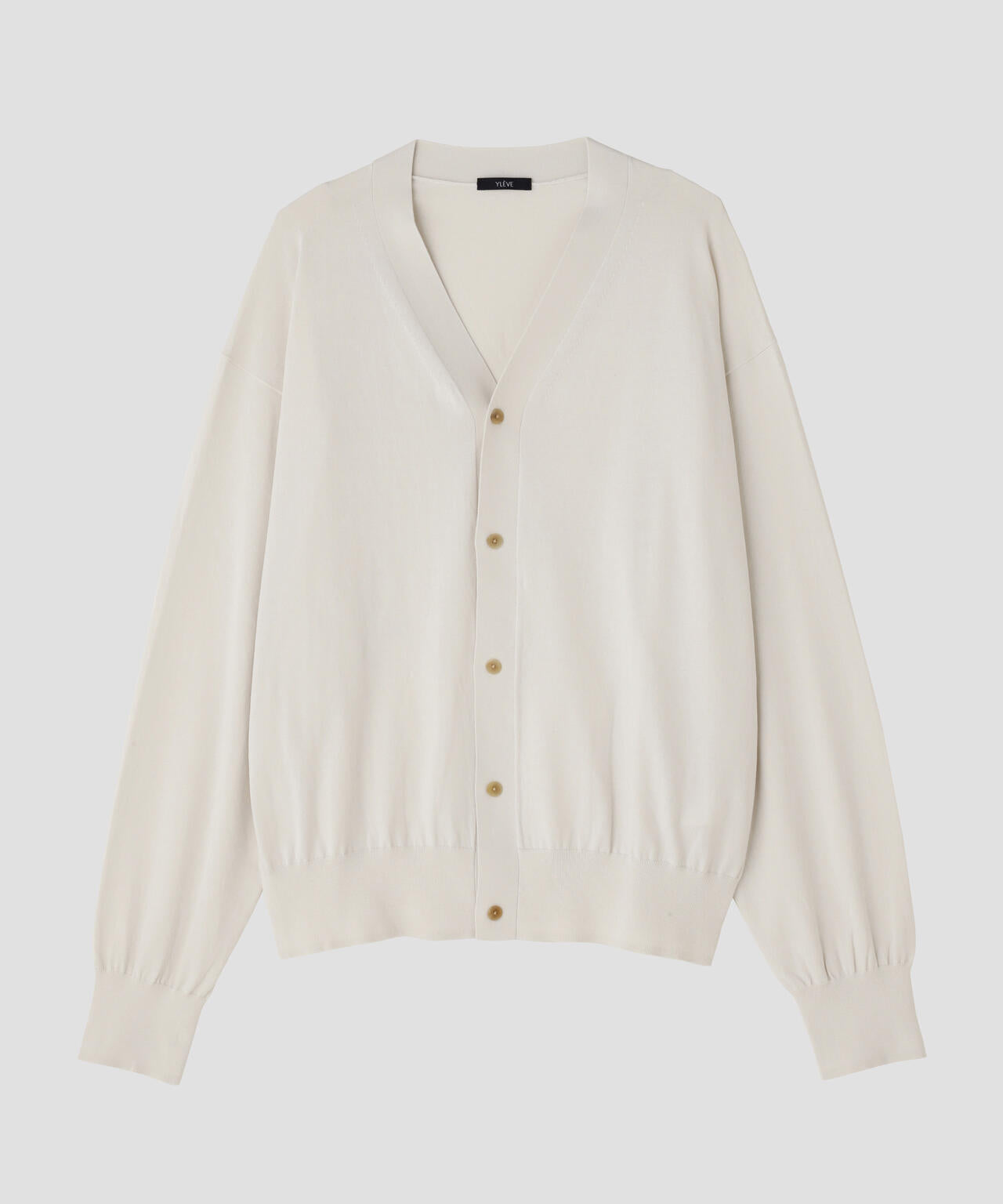 YLEVE / GAS SINGEING COTTON KNIT CARDIGAN