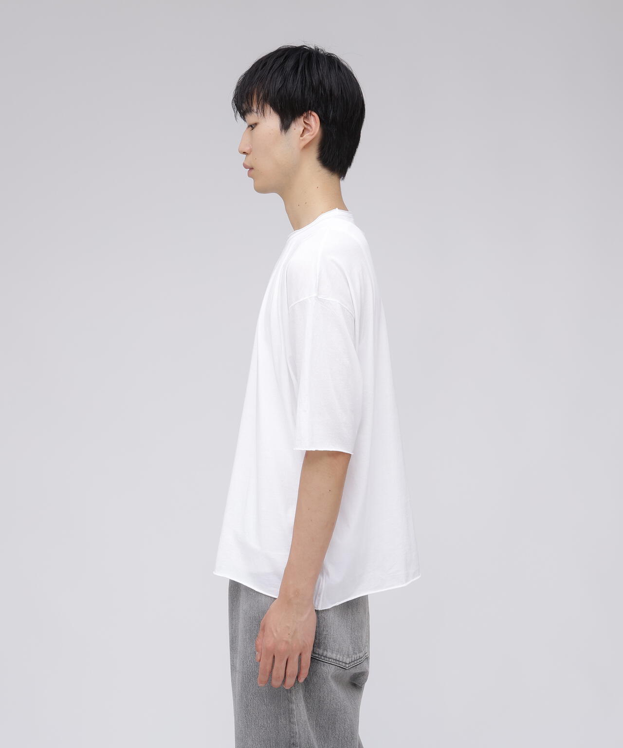 YLEVE イレーヴ マオカラー ノーカラー シャツ ロング 白 美品 イレーヴ YLEVE 日本製 バンドカラー コットン 長袖 ロング