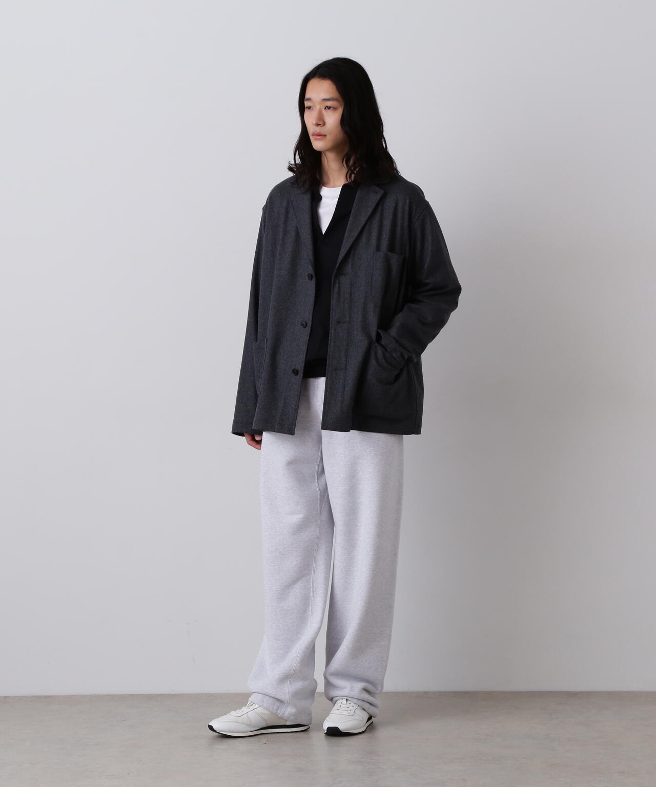 YLEVE / SUPER120's WOOL FLANNEL JACKET