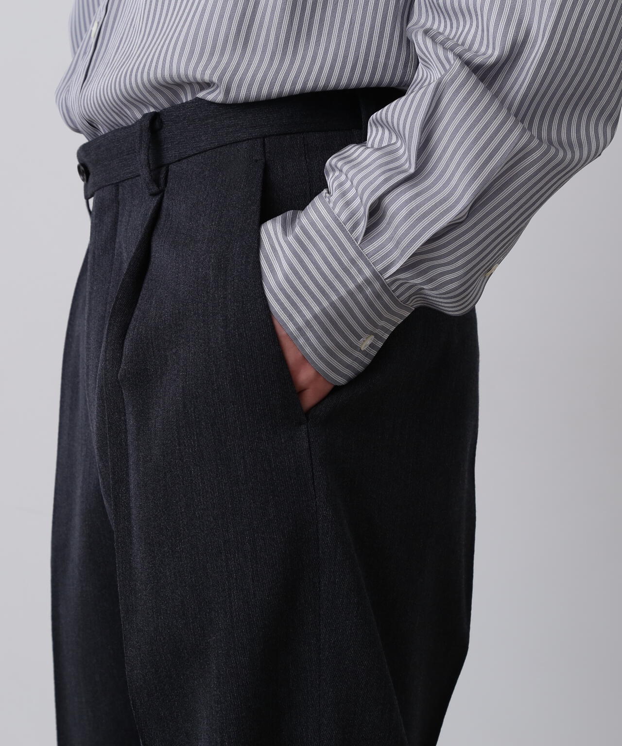 YLÈVE / 2/72 WOOL TRICHOTINE TROUSERS