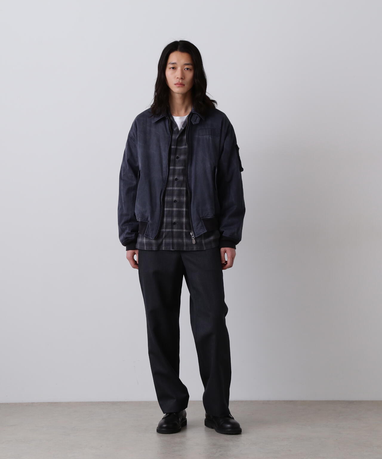 YLÈVE / WOOL MOHAIR GABA STRAIGHT TROUSERS