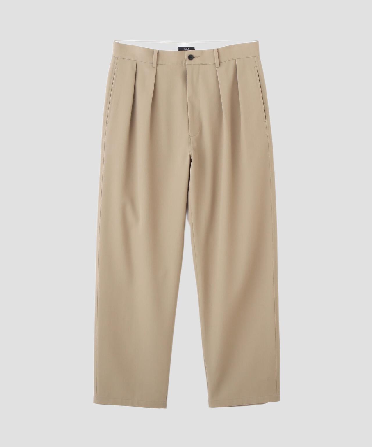 YLEVE / MERINO WOOL TWILL 2 TUCK TROUSERS | YLÈVE（イレーヴ