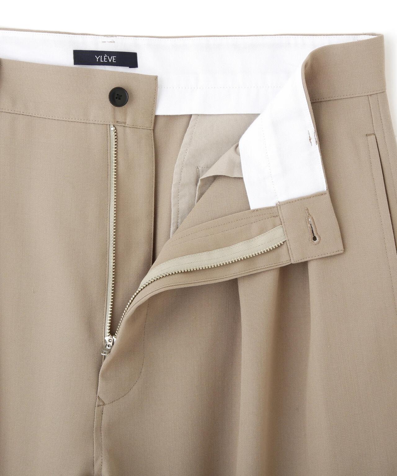 YLEVE / MERINO WOOL TWILL 2 TUCK TROUSERS | YLÈVE（イレーヴ