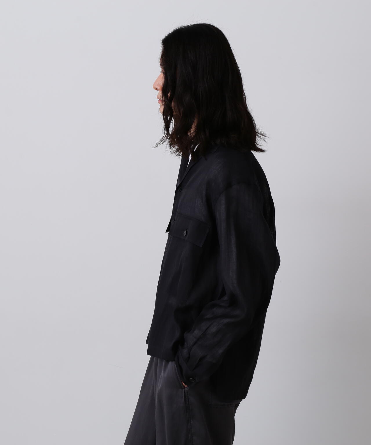 YLÈVE / COTTON SILK DOUBLE ORGANDY SHIRT | YLÈVE（イレーヴ