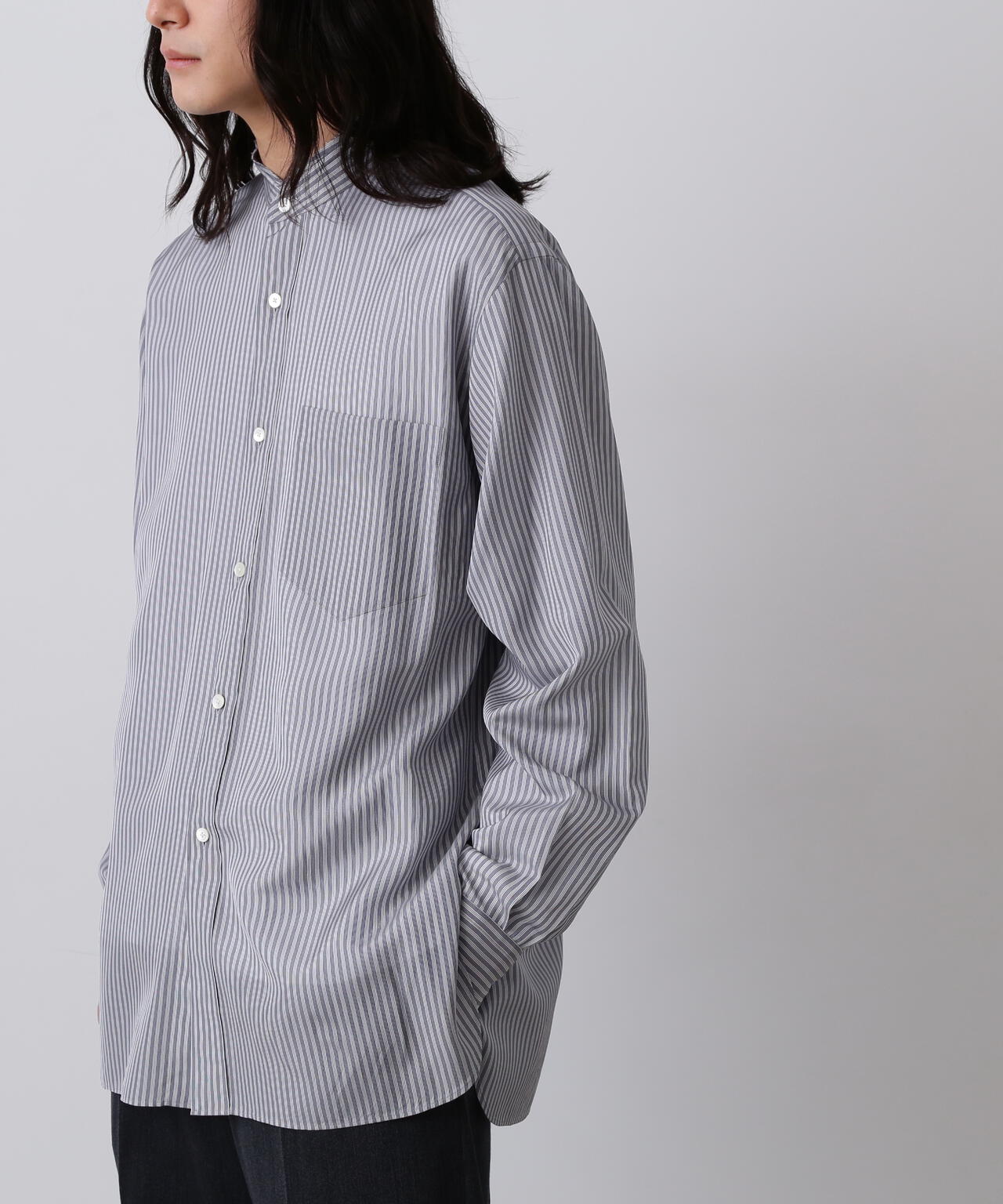 YLÈVE / ACETATE CUPRA STRIPE SHIRT | YLÈVE（イレーヴ） ｜【公式