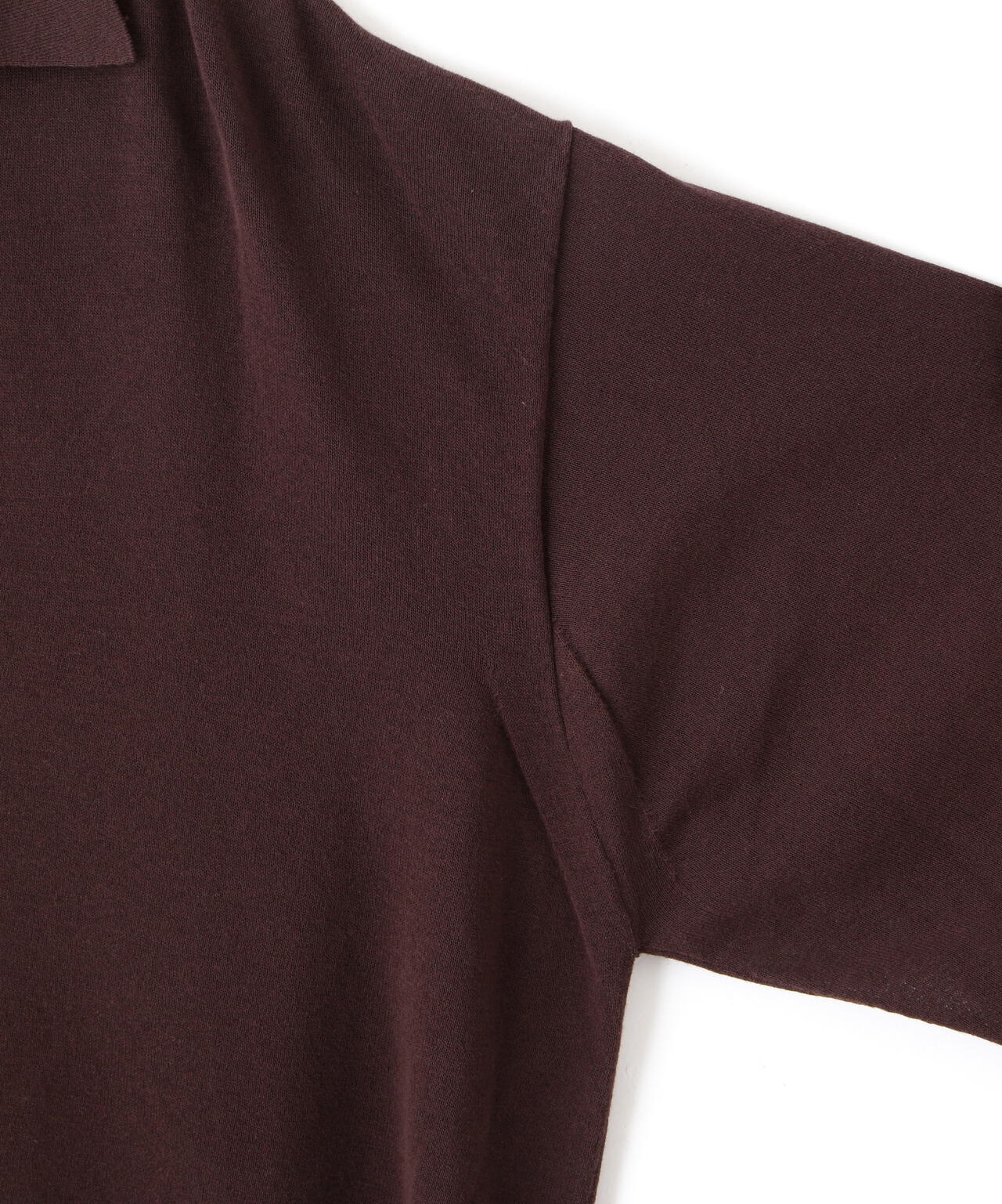 YLÈVE / SHEER RIB KNIT SKIPPER POLO