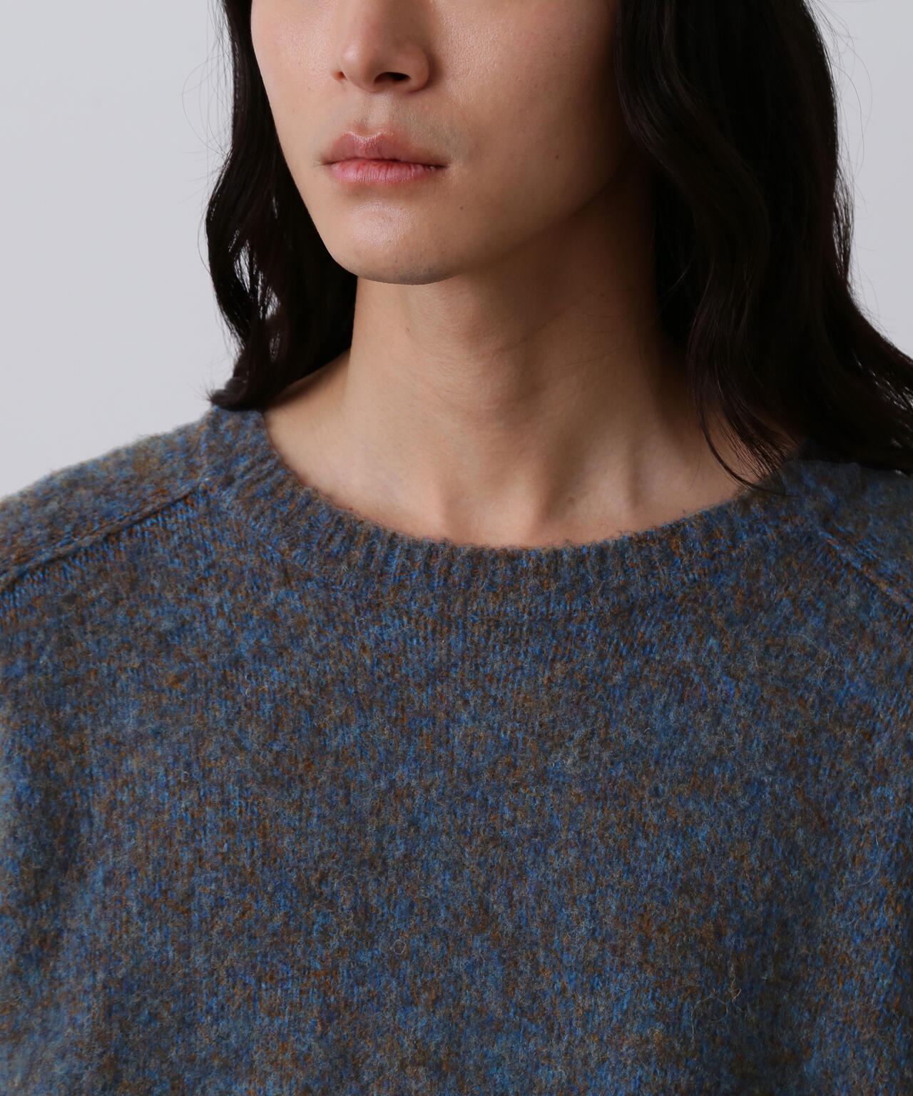 トップス YLEVE ITARIAN MERINO WOOL MELANGE KNIT YLEVE / ITARIAN MERINO WOOL MELANGE KNIT PULL OVER | YLÈVE