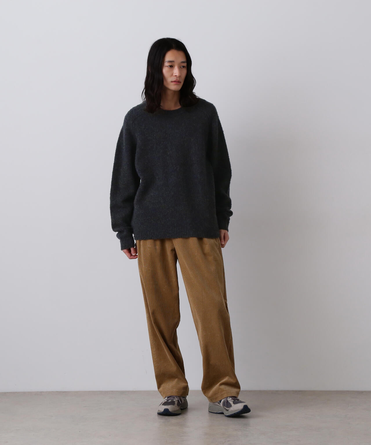 YLEVE イレーヴ ヘリンボーン編みフィッシャーマンオーバーニット 肉厚 YLÈVE / ITARIAN MERINO WOOL MELANGE KNIT PULL OVER | YLÈVE