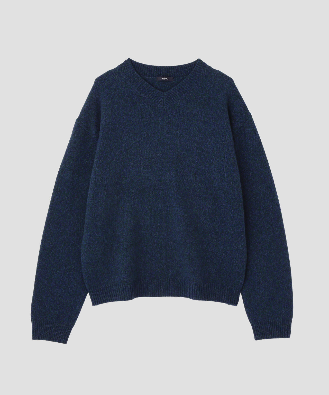 YLÈVE / WOOL CASHMERE MELANGE KNIT V NECK PULL OVER | YLÈVE