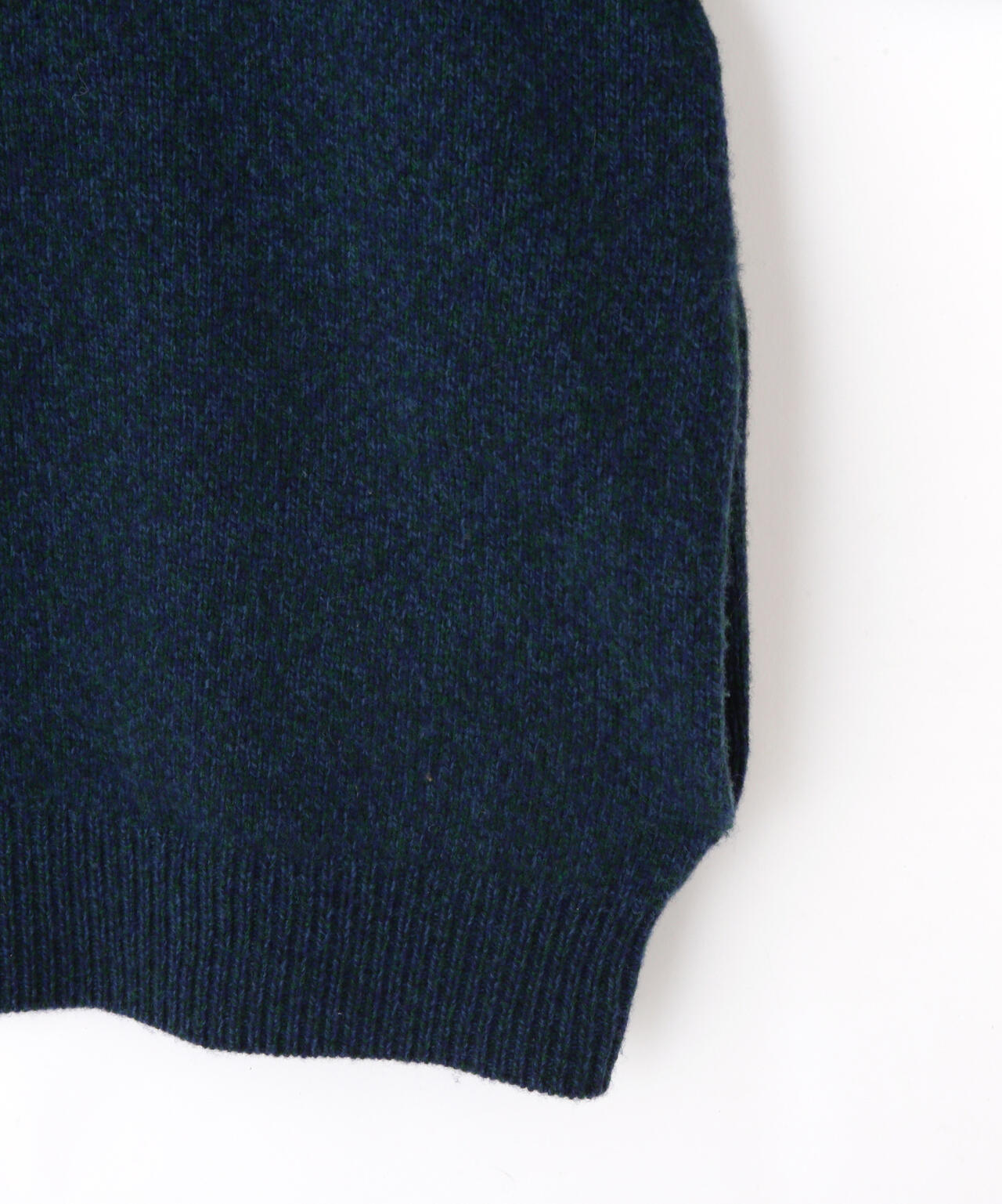 YLÈVE / WOOL CASHMERE MELANGE KNIT HALF ZIP PULL OVER | YLÈVE