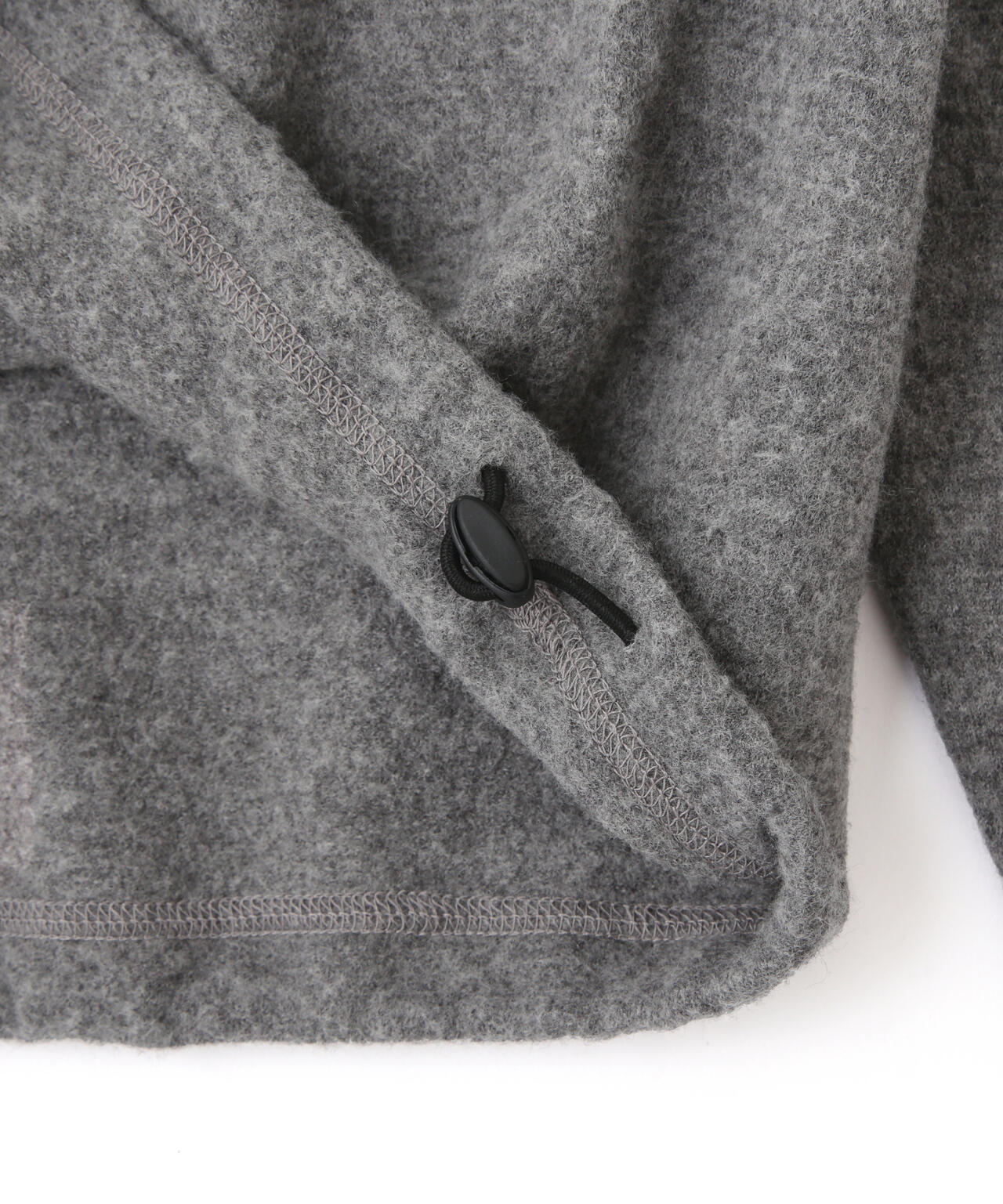 YLÈVE / ULTRAFINE MERINO MILLED WOOL KNIT HALF ZIP PULL OVER