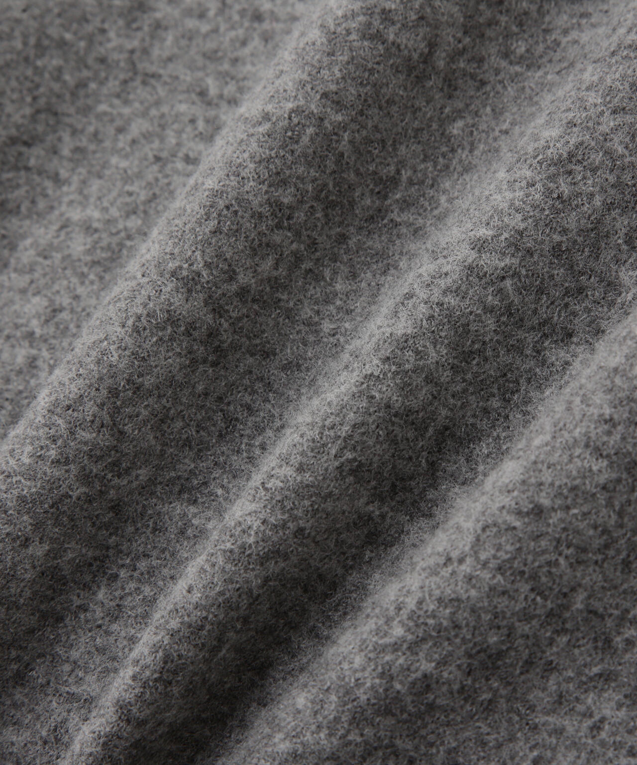 YLÈVE / ULTRAFINE MERINO MILLED WOOL KNIT HALF ZIP PULL OVER