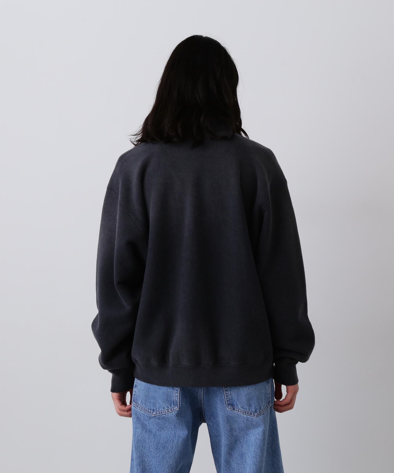 YLÈVE / HEAVY WEIGHT FLEECE BLEACH SNAP PULL OVER
