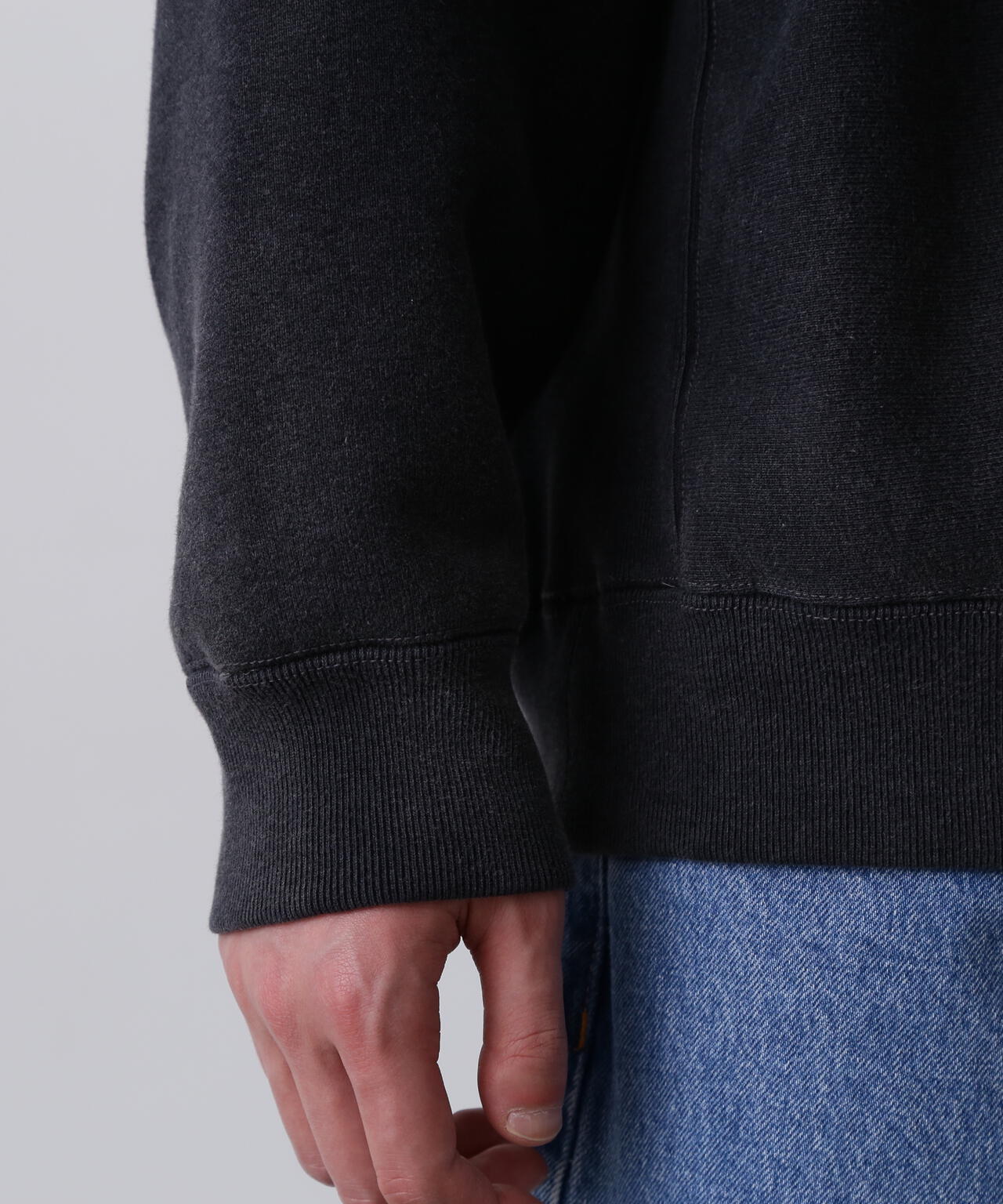 YLÈVE / HEAVY WEIGHT FLEECE BLEACH SNAP PULL OVER