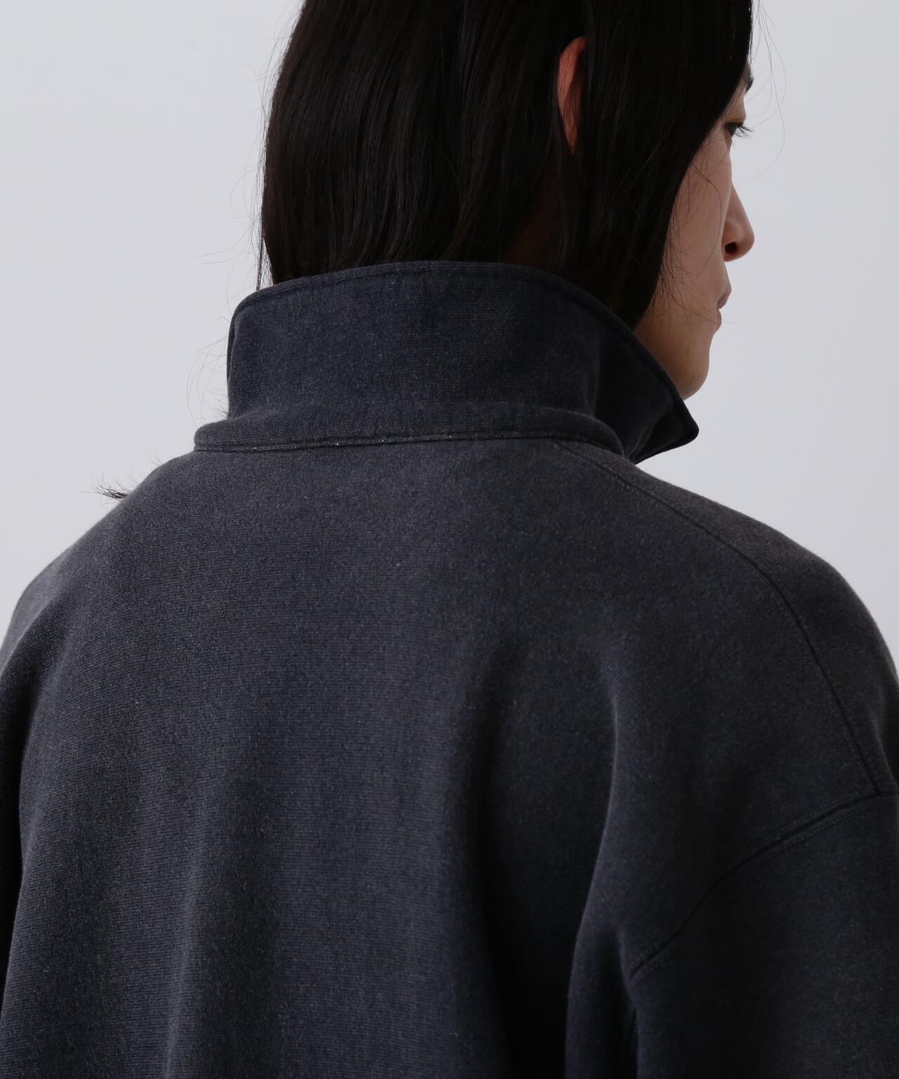 YLÈVE / HEAVY WEIGHT FLEECE BLEACH SNAP PULL OVER | YLÈVE