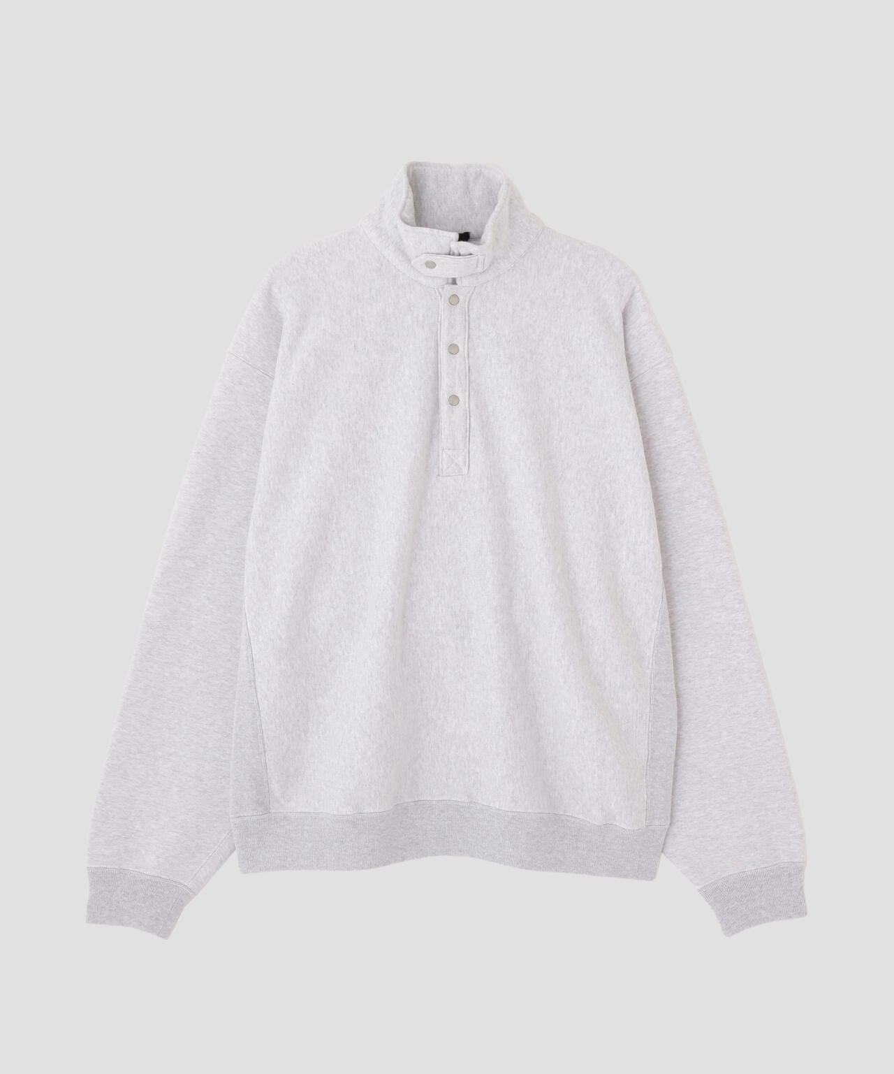 YLÈVE / HEAVY WEIGHT FLEECE BLEACH SNAP PULL OVER | YLÈVE