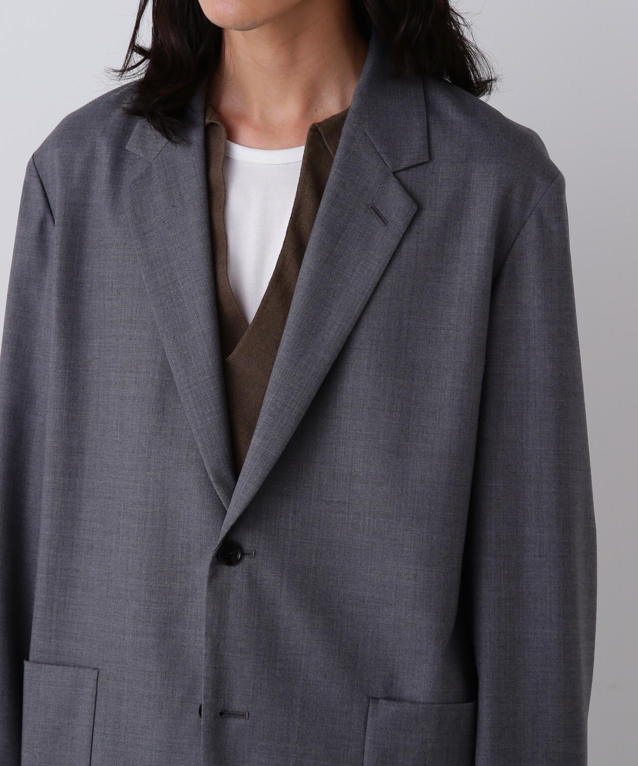 YLEVE / SUPER120'S CHAMBRAY WOOL JACKET | YLÈVE（イレーヴ