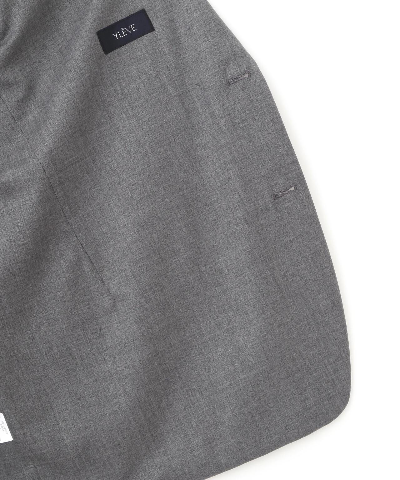 YLEVE / SUPER120'S CHAMBRAY WOOL JACKET