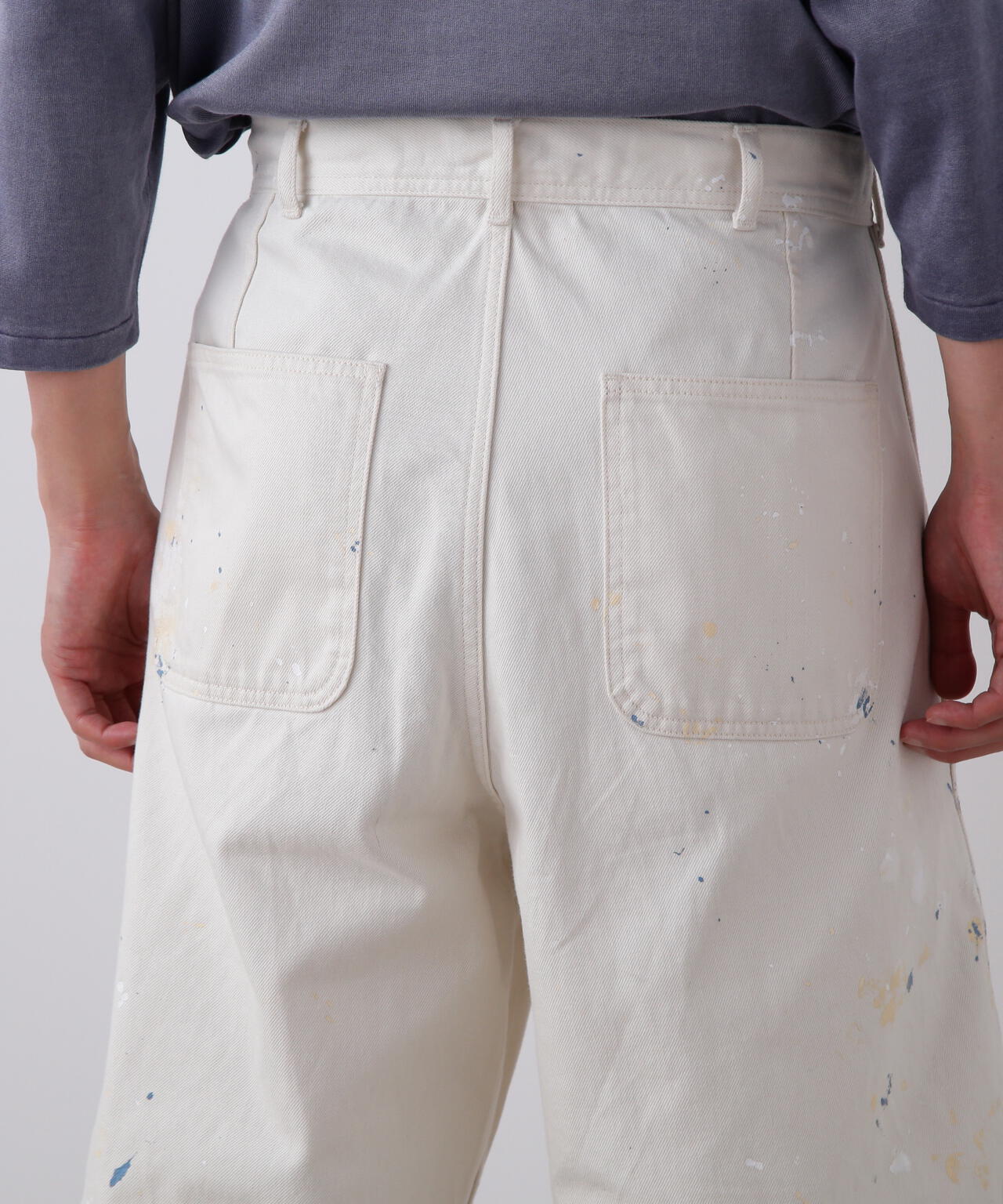 YLEVE / HAND PAINT DENIM SHORTS