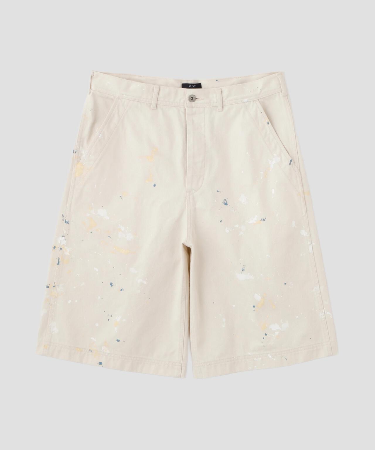 YLEVE / HAND PAINT DENIM SHORTS