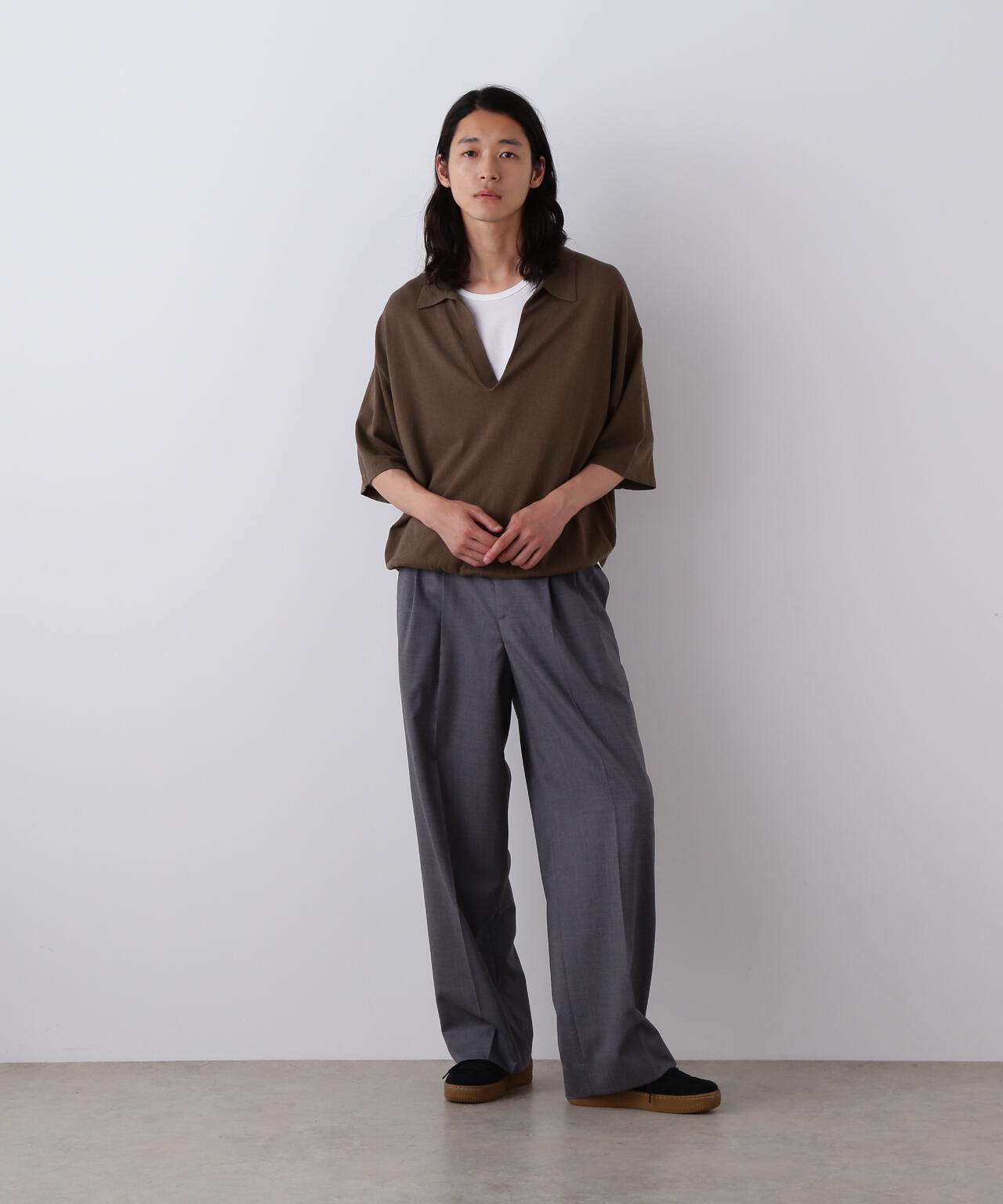 YLEVE / SUPER120'S CHAMBRAY WOOL 3TACK TROUSERS | YLÈVE（イレーヴ