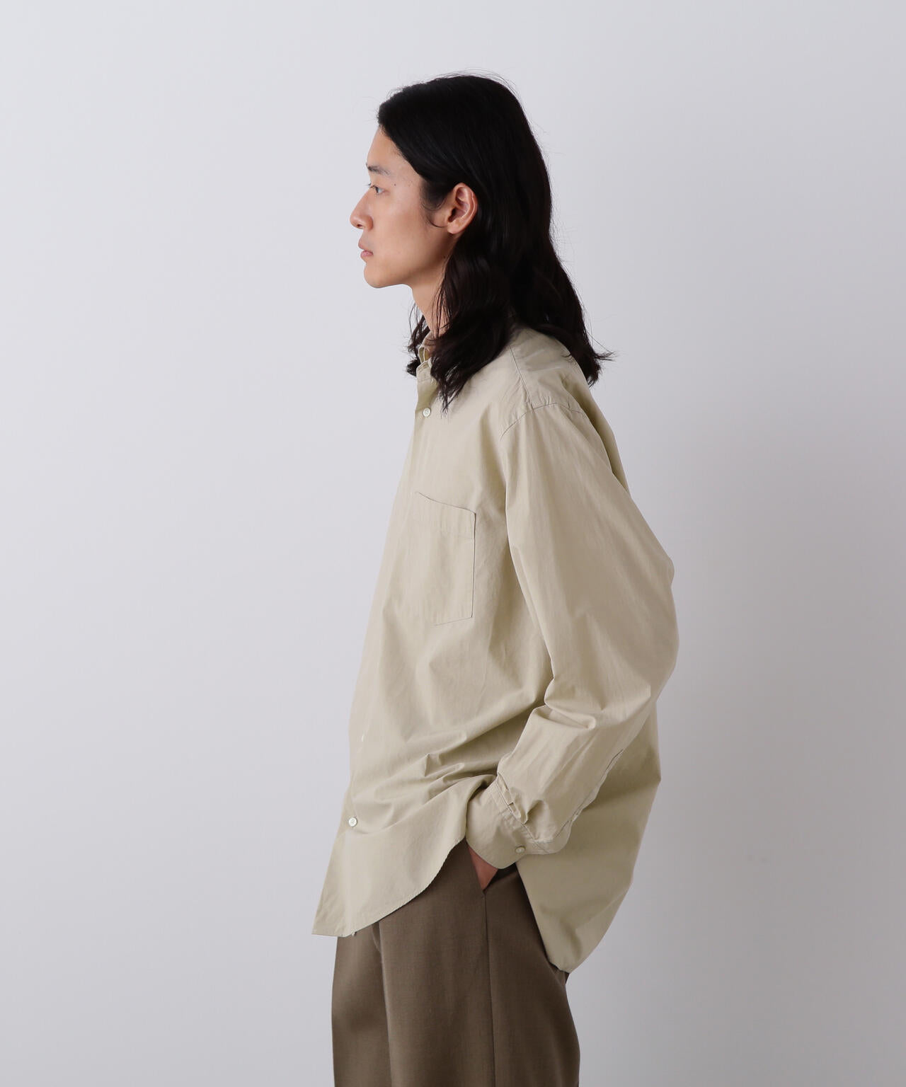 YLEVE / COTTON SILK TYPEWRITER SHIRT