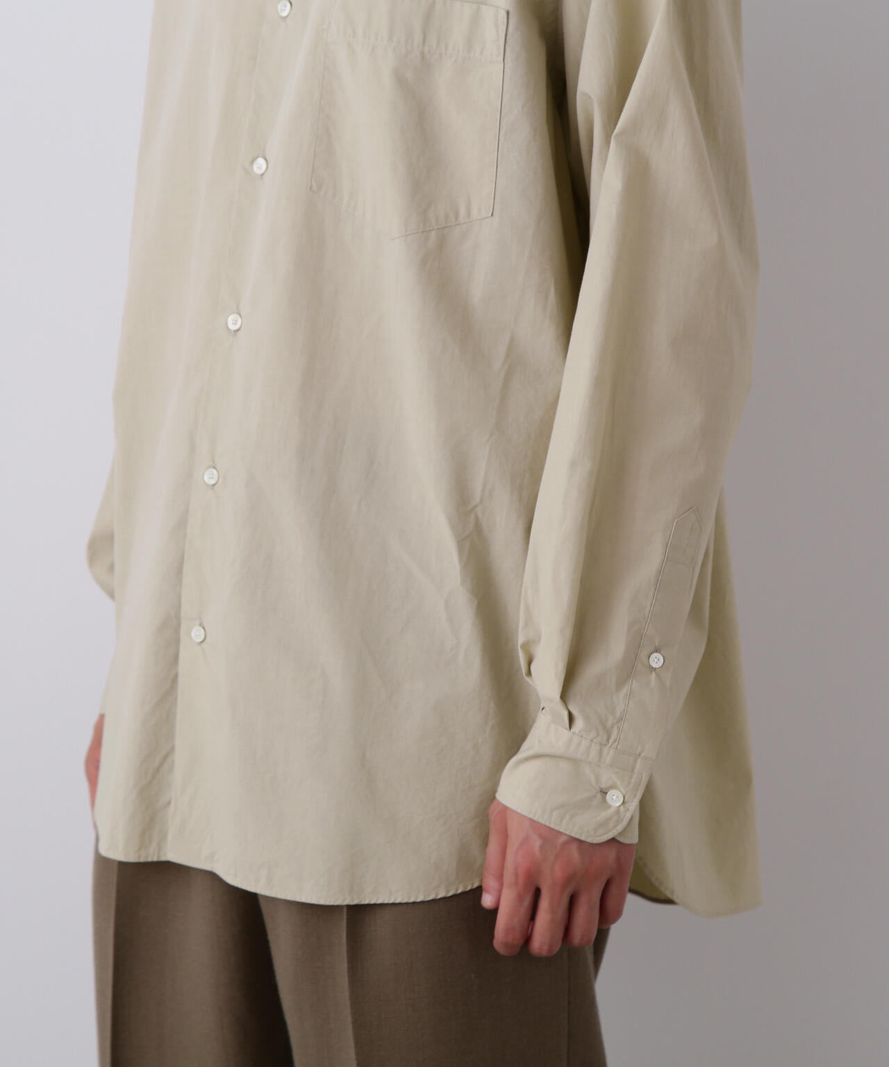YLEVE / COTTON SILK TYPEWRITER SHIRT