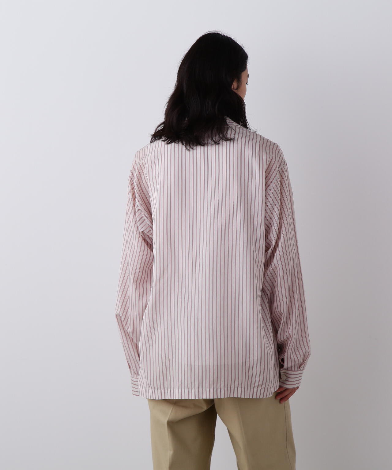 YLEVE / ACETATE CUPRA STRIPE PAJAMA SHIRT