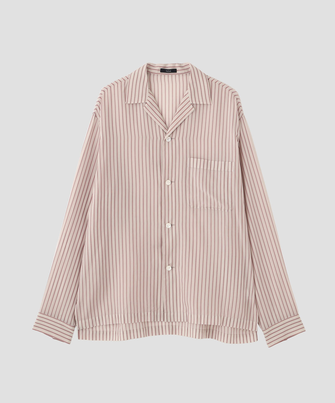 YLEVE / ACETATE CUPRA STRIPE PAJAMA SHIRT