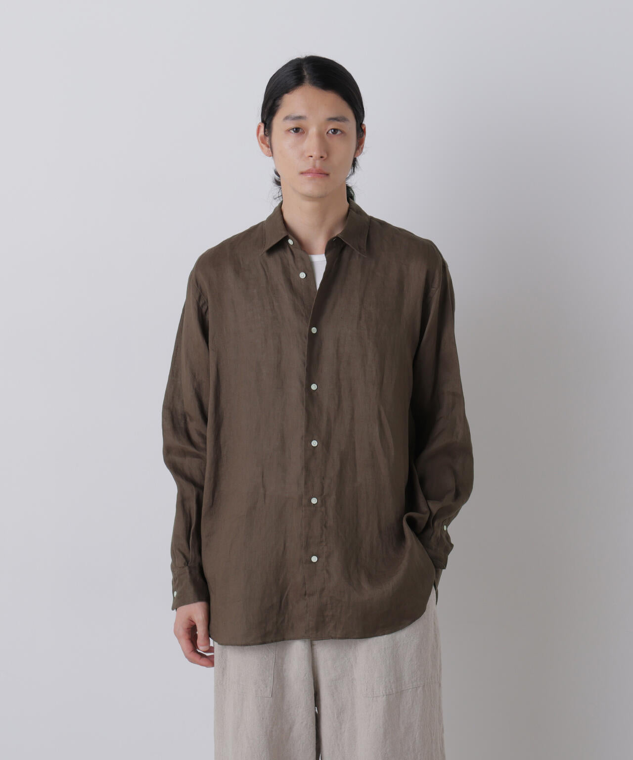 限定]YLEVE / LINEN BROADCLOTH SHIRT | YLÈVE（イレーヴ） ｜【公式