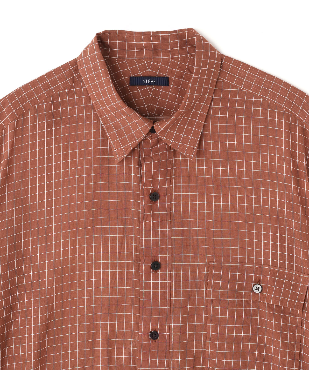 YLEVE / COTTON SILK CHECK PULLOVER SHIRT | YLÈVE（イレーヴ