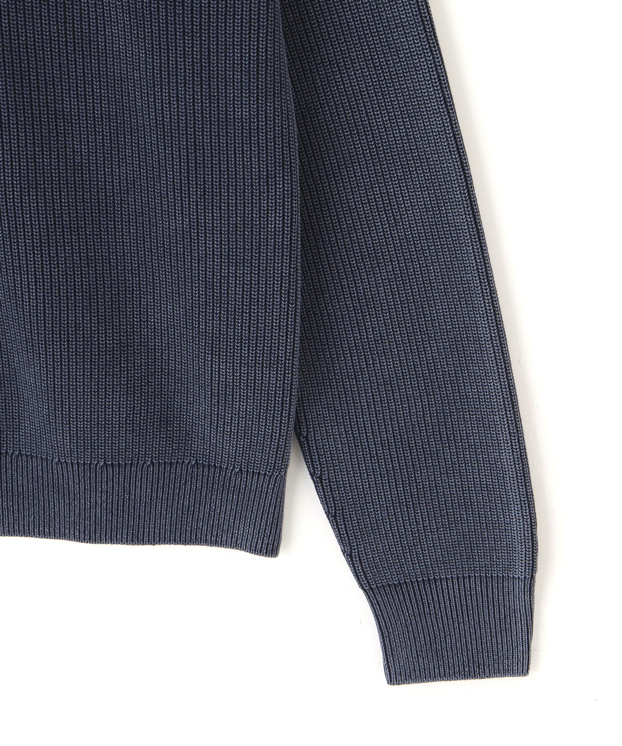 YLEVE / FADED STONEWASH KNIT ZIP PULLOVER | YLÈVE（イレーヴ