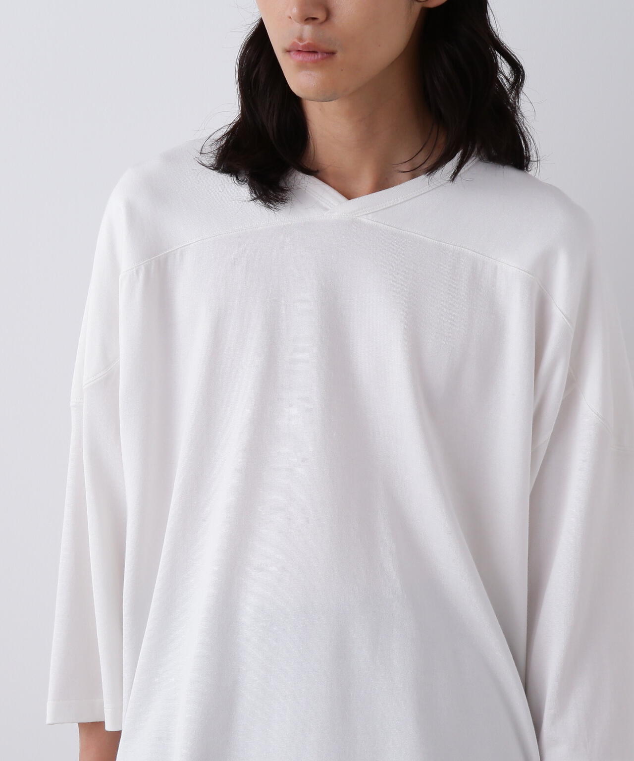 YLEVE / COTTON RAYON PIGMENT DYE HOCKEY PULLOVER