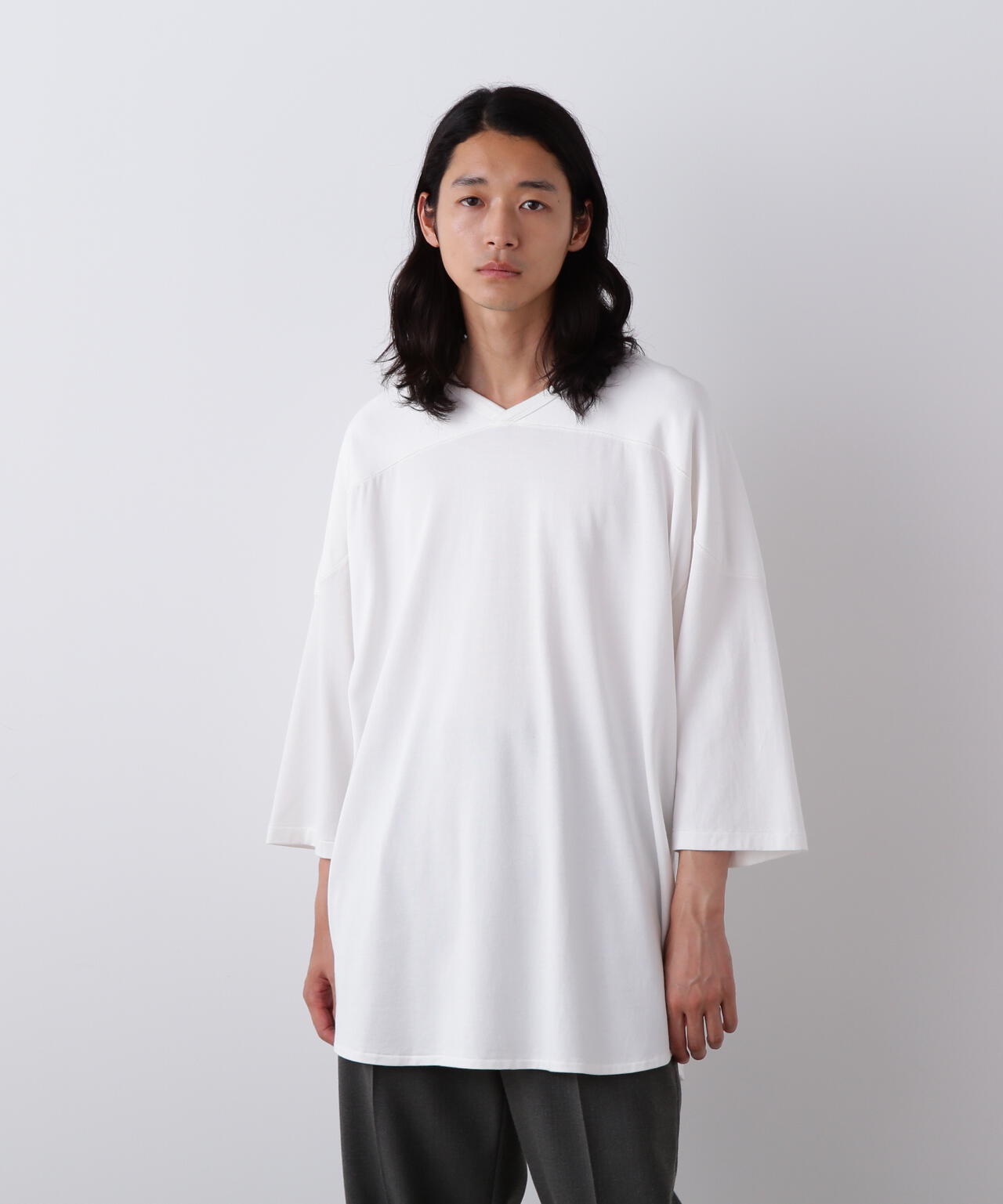 YLEVE / COTTON RAYON PIGMENT DYE HOCKEY PULLOVER