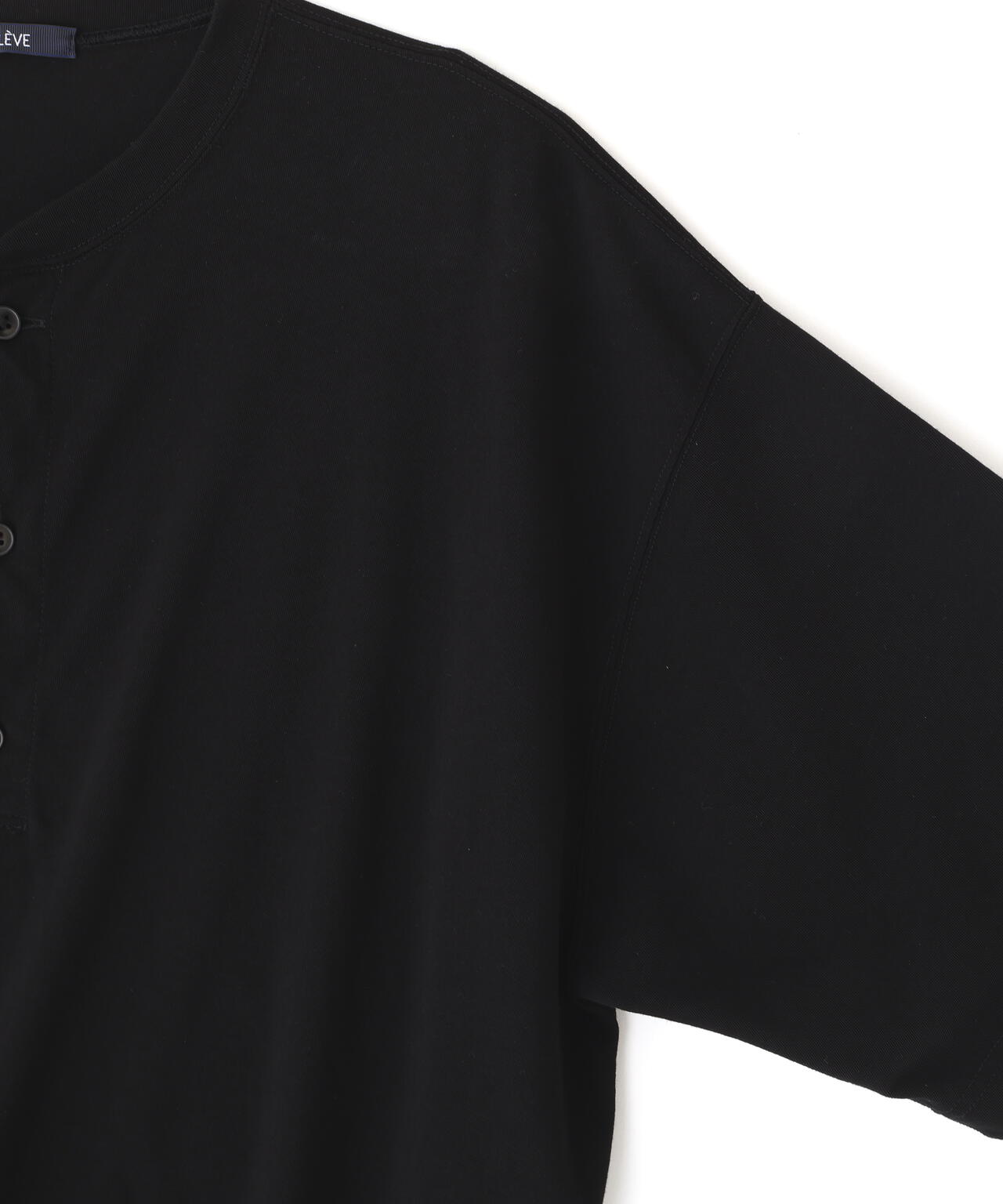 YLEVE / COTTON HIGH-TWISTED JERSEY HENRY NECK T-SHIRT | YLÈVE