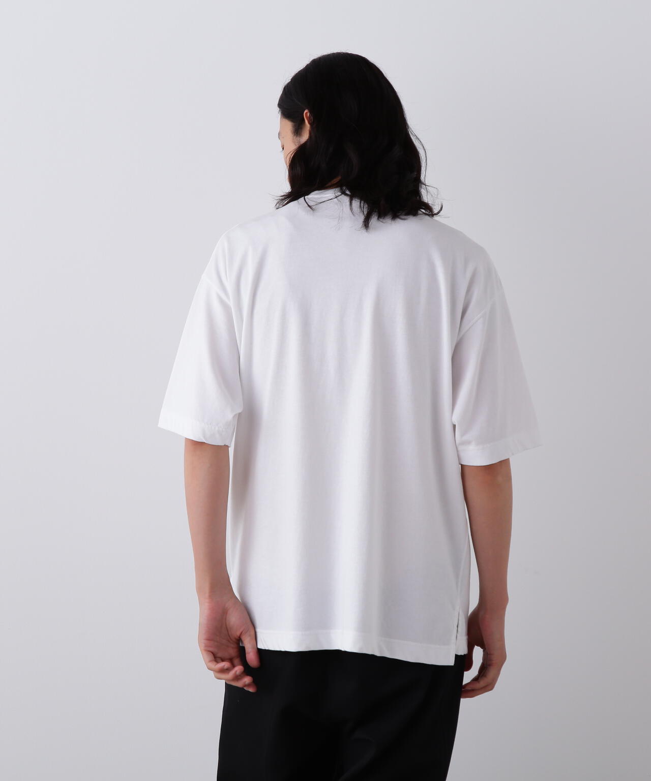 YLEVE / COTTON HIGH-TWISTED JERSEY HENRY NECK T-SHIRT | YLÈVE