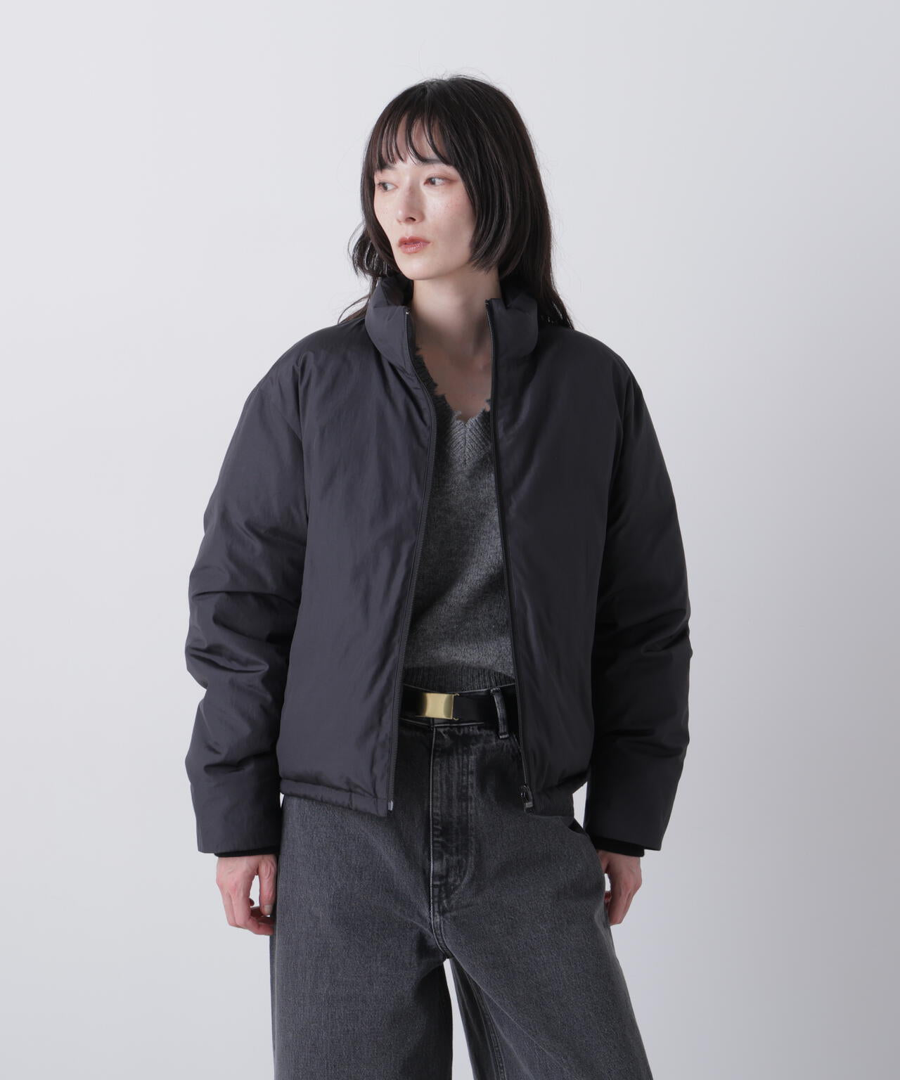 YLEVE / [UNISEX] ORGANIC COTTON POLYESTER REVERSIBLE DOWN JACKET